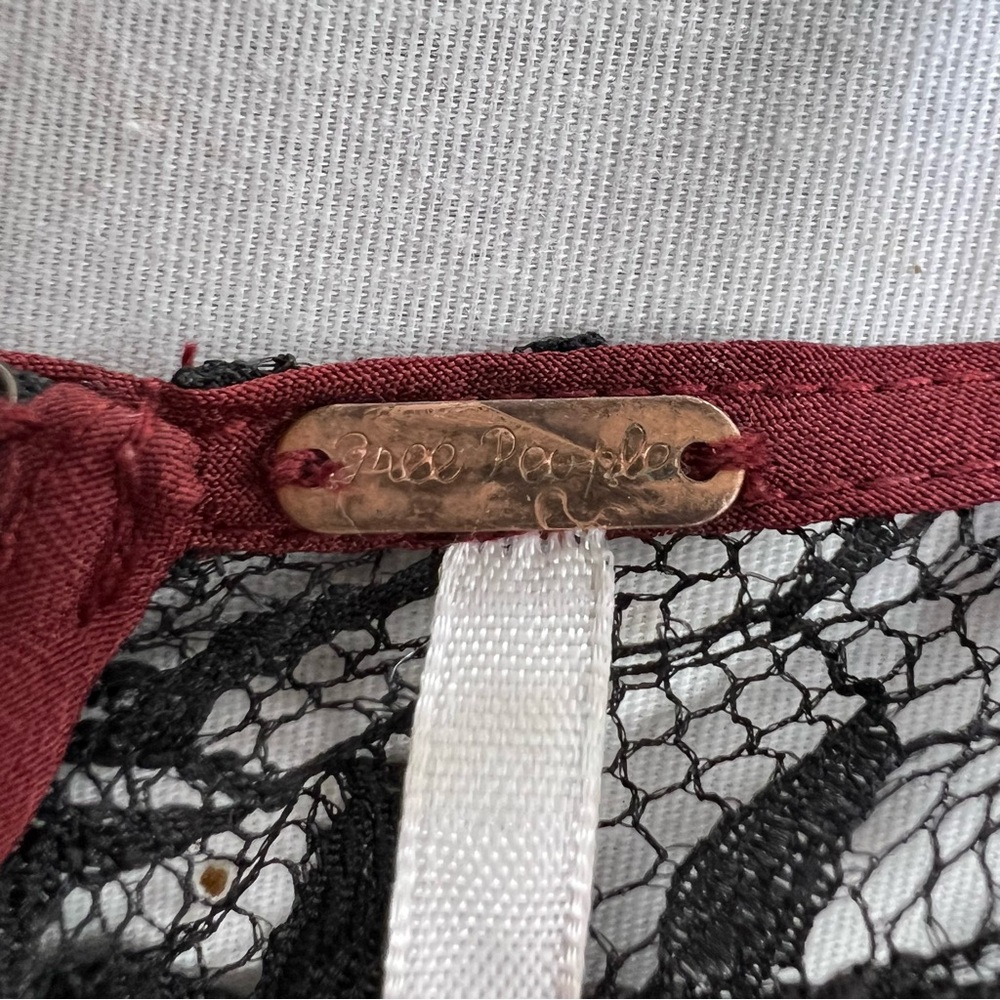 Free People Wish Upon A Star Red and Black Dress - Picture 4 of 6